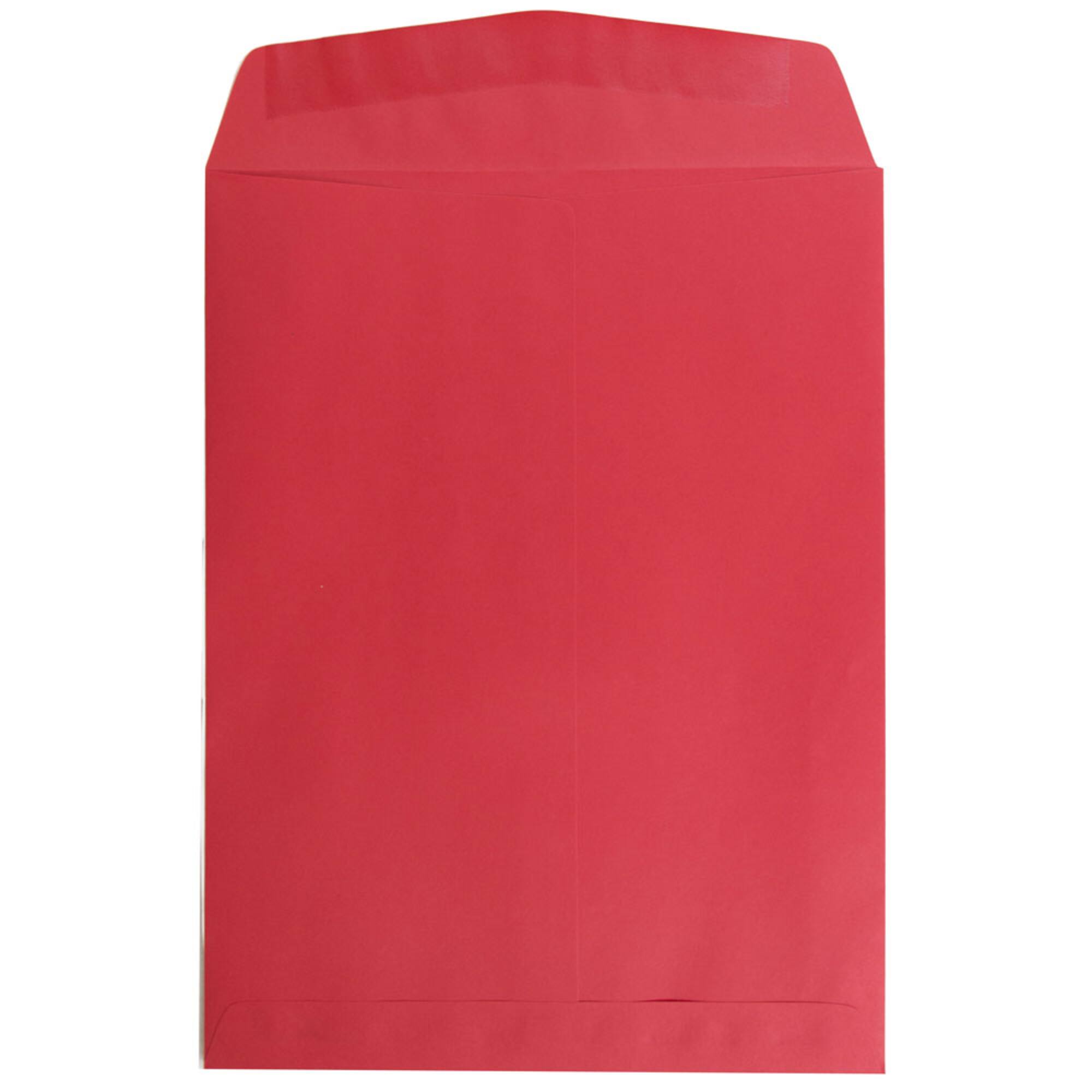 JAM Paper 9" x 12" Brite Hue Christmas Red Open End Catalog Envelopes